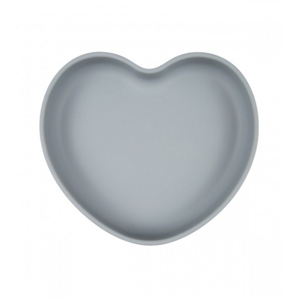 Тарелка силиконовая HEART с присоской CanpolBabies 80/309 blue-Кормление ребёнка-bebis.lv