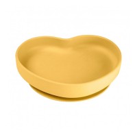 Тарелка силиконовая HEART с присоской CanpolBabies 80/309 yellow