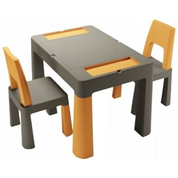 Galdiņš+2 krēsliņi TEGGI MULTIFUN graphite/mustard TI-011-172-Bērnu mēbeles-bebis.lv