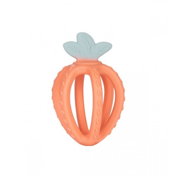 Прорезыватель сенсорный 3D STRAWBERRY 80/400 orange-Игрушки-bebis.lv