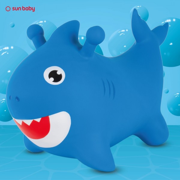 Gumijas džemperis bērniem BABY SHARK 62 cm zils lēkāšanai ar pumpīti--bebis.lv