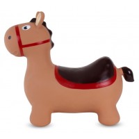 Gumijas lēcējs bērniem ĒZELIS 60 cm brūns, ar pumpīti