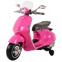 Ar akumulatoru darbināms Vespa skrejritenis bērniem no 3 gadu vecuma, gaismām un skaņām - rozā