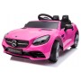 Детский электромобиль Mercedes BENZ SLC300 Cabrio со звуком, светом и пультом дистанционного управления — розовый.--bebis.lv