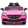 Детский электромобиль Mercedes BENZ SLC300 Cabrio со звуком, светом и пультом дистанционного управления — розовый.--bebis.lv