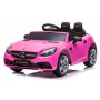 Детский электромобиль Mercedes BENZ SLC300 Cabrio со звуком, светом и пультом дистанционного управления — розовый.--bebis.lv