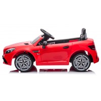 Детский электромобиль Mercedes BENZ SLC300 Cabrio со звуком, светом и дистанционным управлением — красный.