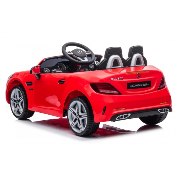 Mercedes BENZ SLC300 kabriolets ar akumulatora braukšanas sensoriem, gaismām un tālvadības pulti - sarkans--bebis.lv