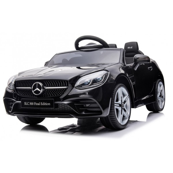 Mercedes BENZ SLC300 kabriolets ar akumulatora piedziņu, skaņas, gaismas, tālvadības pults - melns--bebis.lv
