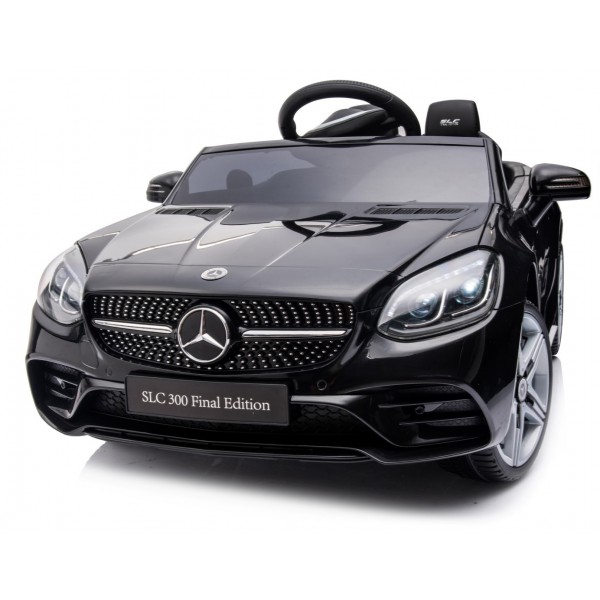 Mercedes BENZ SLC300 kabriolets ar akumulatora piedziņu, skaņas, gaismas, tālvadības pults - melns--bebis.lv