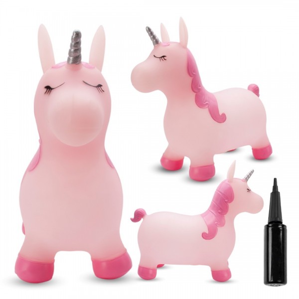 KELLY bērnu gumijas džemperis 60 cm pūderrozā ar mirdzošiem lēkāšanas ragu un pumpīti--bebis.lv