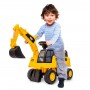 Детский экскаватор-каталка CAT на колесах, желтый, 50(73)x28x42(46) см--bebis.lv