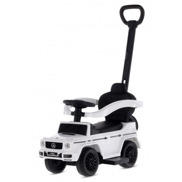 Mercedes Benz G klases bērnu staigulītis ar stūmēju, balts--bebis.lv