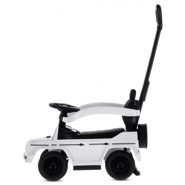 Mercedes Benz G klases bērnu staigulītis ar stūmēju, balts--bebis.lv