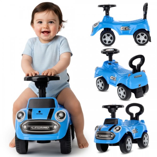 Bērnu ratiņi, stūmēji, staigulīši GO GO Fassion zili--bebis.lv