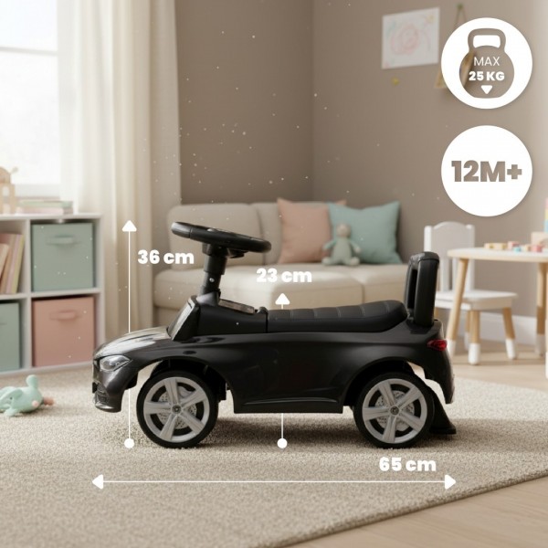 Bērnu ratiņi, stūmēji, staigulīši, Mercedes C-klase, melni--bebis.lv