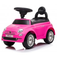 Braucamais ratiņš Fiat 500 - Rozā