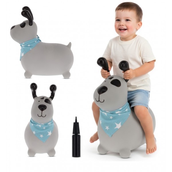 REKSIO gumijas džemperis bērniem 60 cm pelēks ar lecamauklu un pumpīti--bebis.lv