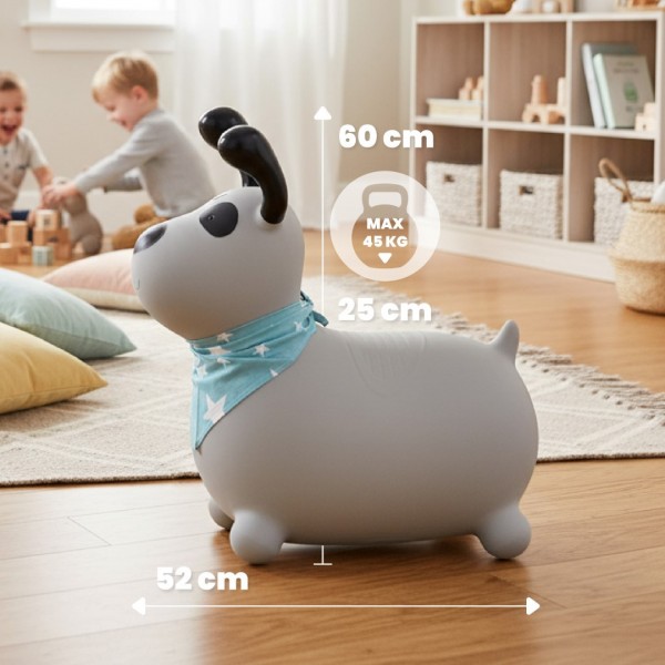 REKSIO gumijas džemperis bērniem 60 cm pelēks ar lecamauklu un pumpīti--bebis.lv