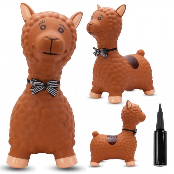 Gumijas džemperis bērniem ALPAKA 55 cm brūns ar tauriņu lēkšanai ar pumpīti--bebis.lv