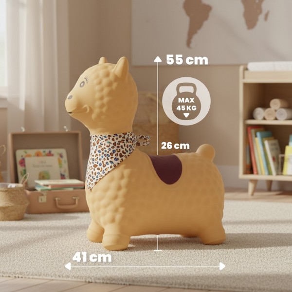 Gumijas džemperis bērniem ALPAKA 55 cm bēšs ar lecamauklu un pumpīti--bebis.lv