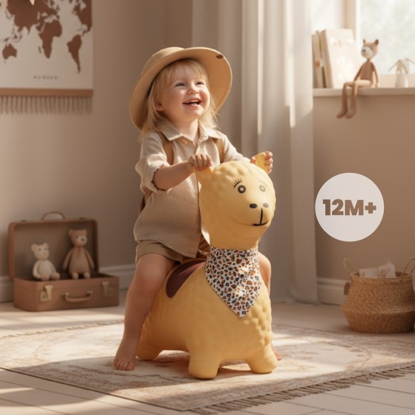 Gumijas džemperis bērniem ALPAKA 55 cm bēšs ar lecamauklu un pumpīti--bebis.lv