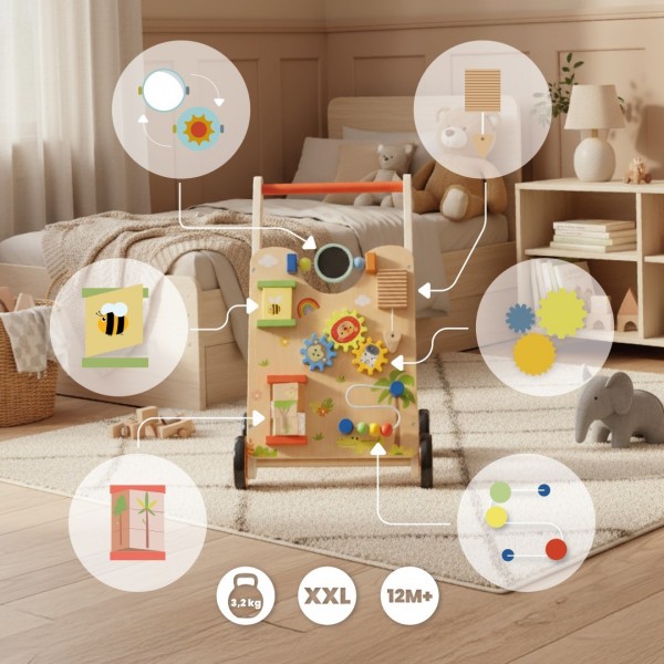 Koka interaktīvs bērnu ratiņkrēsls GIGANT XXL 55 cm--bebis.lv