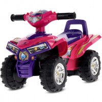 Bērnu braucamais viena gada vecuma bērniem Quad rozā