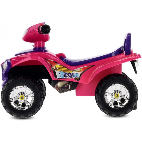 Bērnu ratiņi viena gada vecuma bērniem Quad rozā--bebis.lv