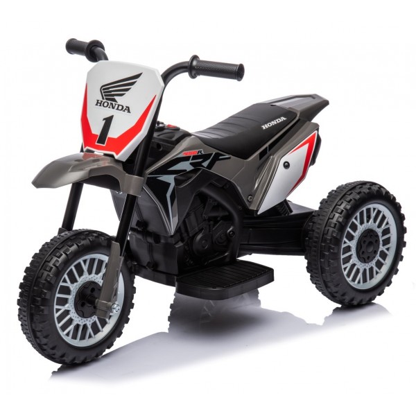 Ar akumulatoru darbināms motocikls ELECTRO HONDA CRF450 elektriskais tricikls pelēks--bebis.lv