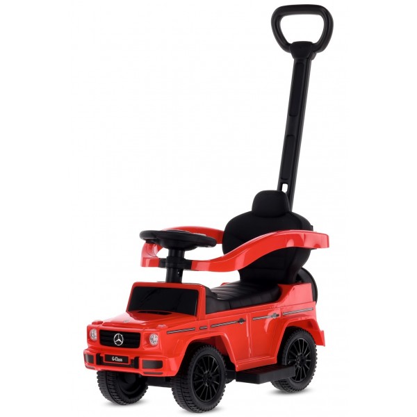 Mercedes Benz G klases bērnu staigulītis ar stūmēju, sarkans--bebis.lv