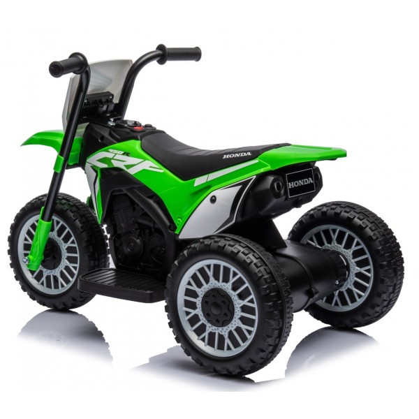 Ar akumulatoru darbināms elektriskais motocikls HONDA CRF450 trīsriteņu elektriskais zaļais--bebis.lv