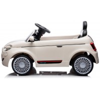 Battery-powered car FIAT 500 Electric Ride-on Car - pearl, ivory