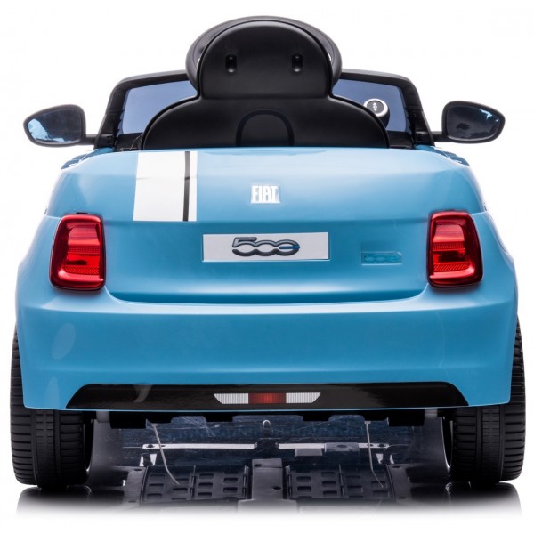 Ar akumulatoru darbināms automobilis FIAT 500 Electric Ride-on - gaiši zils--bebis.lv