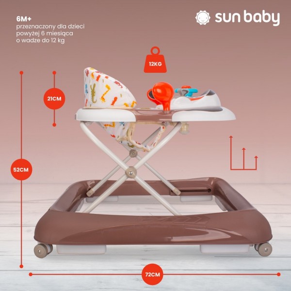 Bērnu staigulītis ar atdurēm un rokturi - krokodila formas--bebis.lv