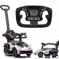Детские ходунки Lamborghini Essenza SCV12 для годовалого ребенка, с ручкой, зажимом и подножками, белые.