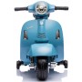 Vespa elektroskrejritenis ar zilu eko ādas sēdekli un atzveltni--bebis.lv