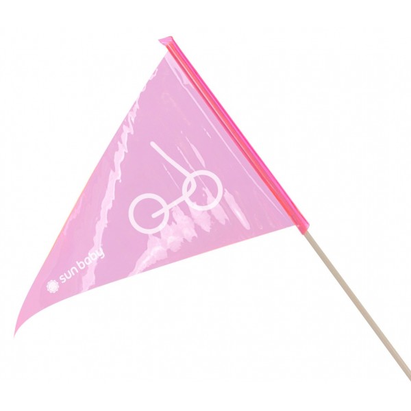 Gaiši rozā velosipēda karogs--bebis.lv