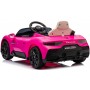 Rozā krāsas Maserati GT Cabrio ar akumulatoru darbināms automobilis--bebis.lv