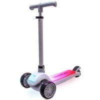 LUMIRIDE LED līdzsvara skrejritenis ar 3 riteņu platformu, 7 krāsas / 20 programmas - pelēks