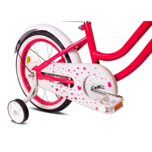16 collu Heart velosipēds - aveņu krāsā--bebis.lv