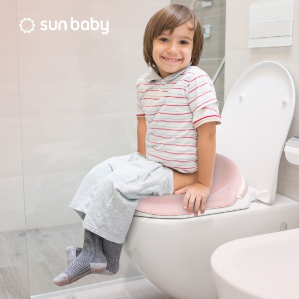 Tualetes poda pārvalks baltā un rozā krāsā--bebis.lv