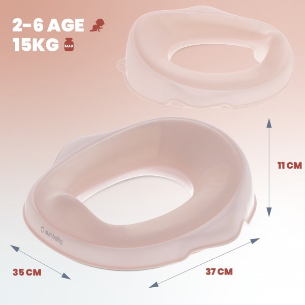 Tualetes poda pārvalks baltā un rozā krāsā--bebis.lv