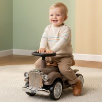 RETRO машина-каталка - коричневая