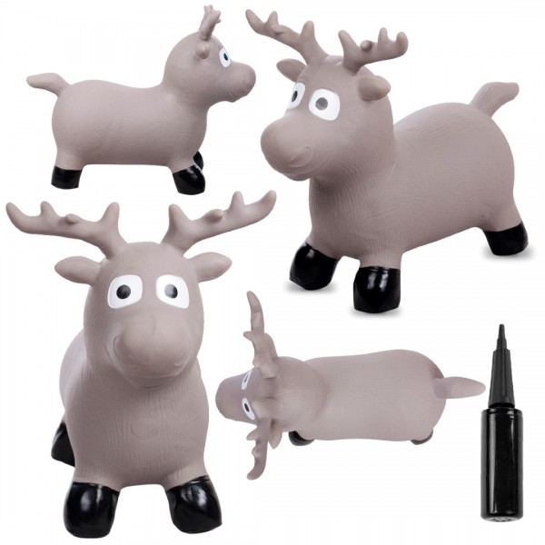 Gumijas džemperis bērniem ZIEMEĻBRIEDIS 68 cm brūns lēkāšanai ar pumpīti--bebis.lv