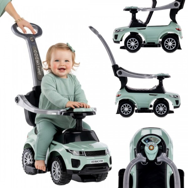 Braucamais ratiņš ar rokturi un skavu Sporta automašīna - salvijas krāsā - unikāla krāsa--bebis.lv