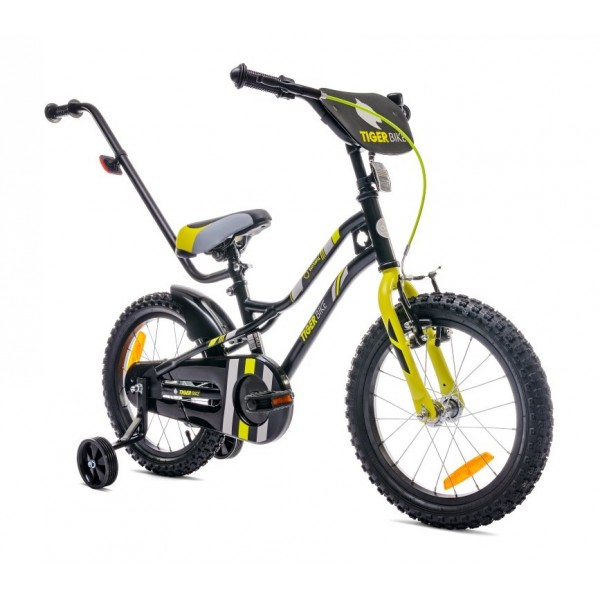 16 collu Tiger velosipēds ar stumjamo-Bērnu transportlīdzekļi-bebis.lv