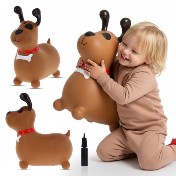 REKSIO gumijas lēcējs bērniem 60 cm brūns--bebis.lv