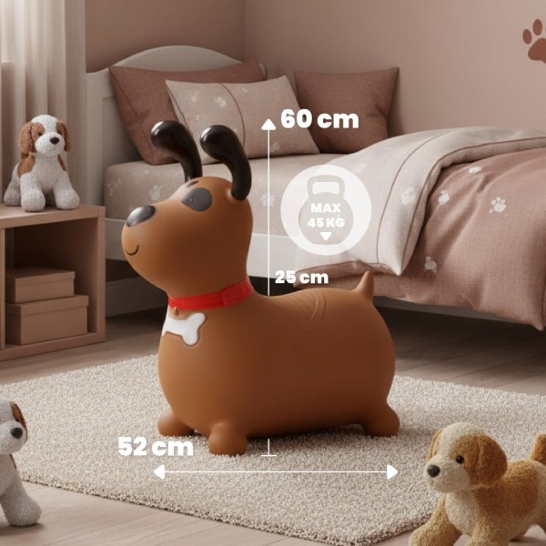REKSIO gumijas lēcējs bērniem 60 cm brūns--bebis.lv
