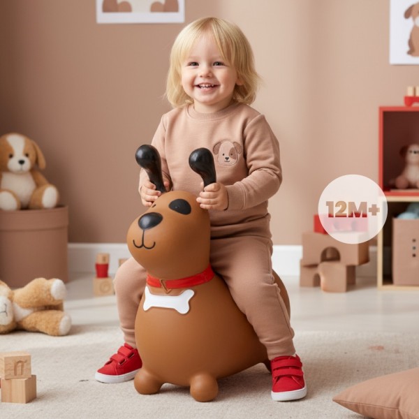 REKSIO gumijas lēcējs bērniem 60 cm brūns--bebis.lv